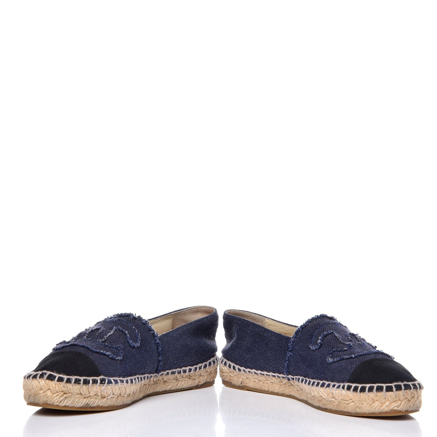 Linen CC Espadrilles 36 Blue Black