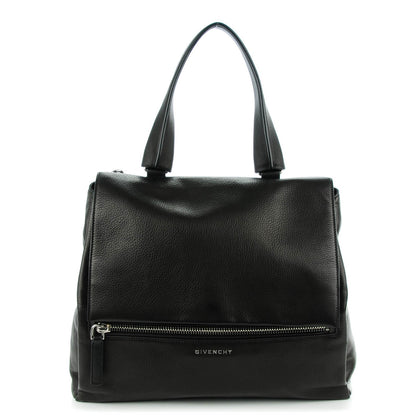 Givenchy Waxy Grained Calfskin Medium Pandora Pure Flap Bag Black 1 of 7