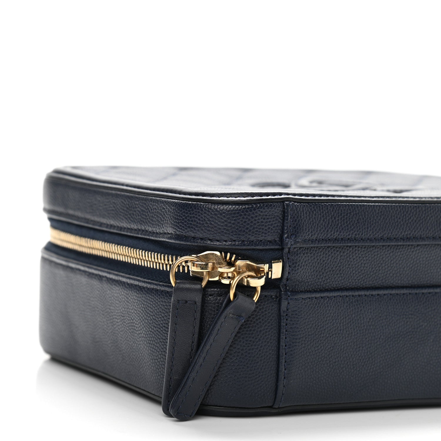 Chanel Caviar Quilted Medium CC Filigree Vanity Case Navy 9 of 11