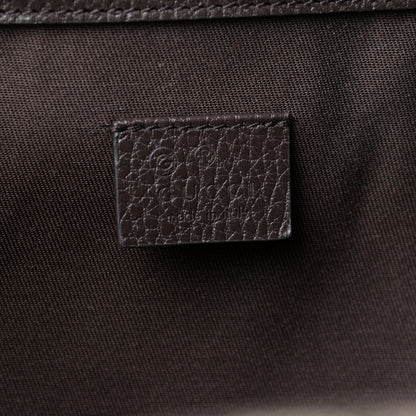 Gucci Monogram Dollar Calfskin O Drawstring Backpack Beige Ebony Testa di Moro Dark Chocolate 8 of 10