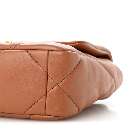 Chanel Lambskin Quilted Medium Chanel 19 Flap Brown 9 of 10