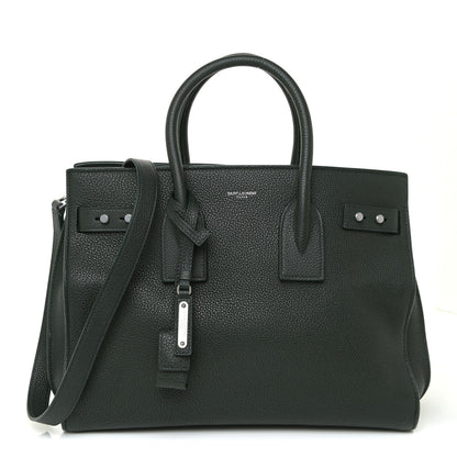 Saint Laurent Grained Calfskin Small Supple Sac De Jour Dark Vert 1 of 16
