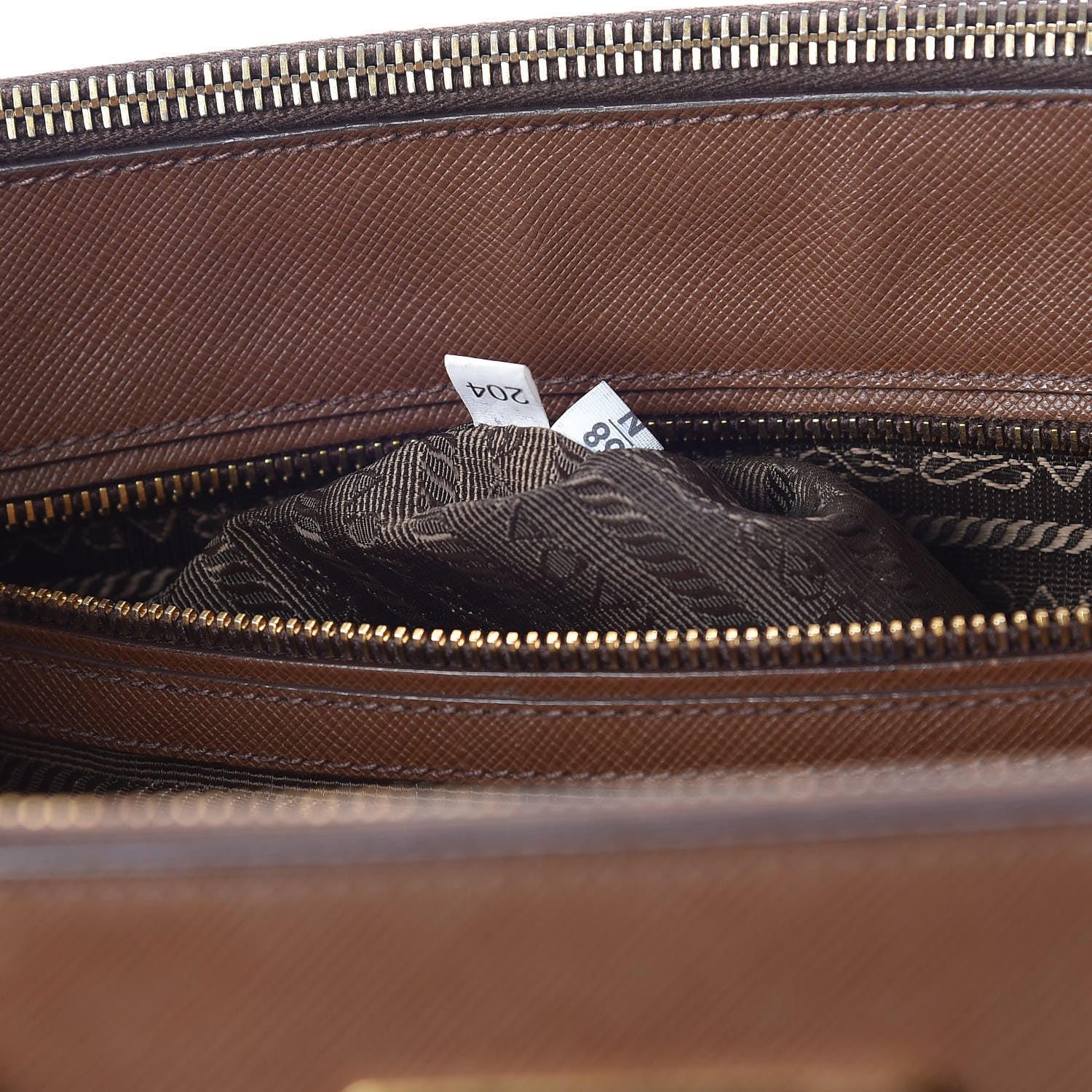 Prada Saffiano Large Galleria Double Zip Tote Caramel 7 of 16