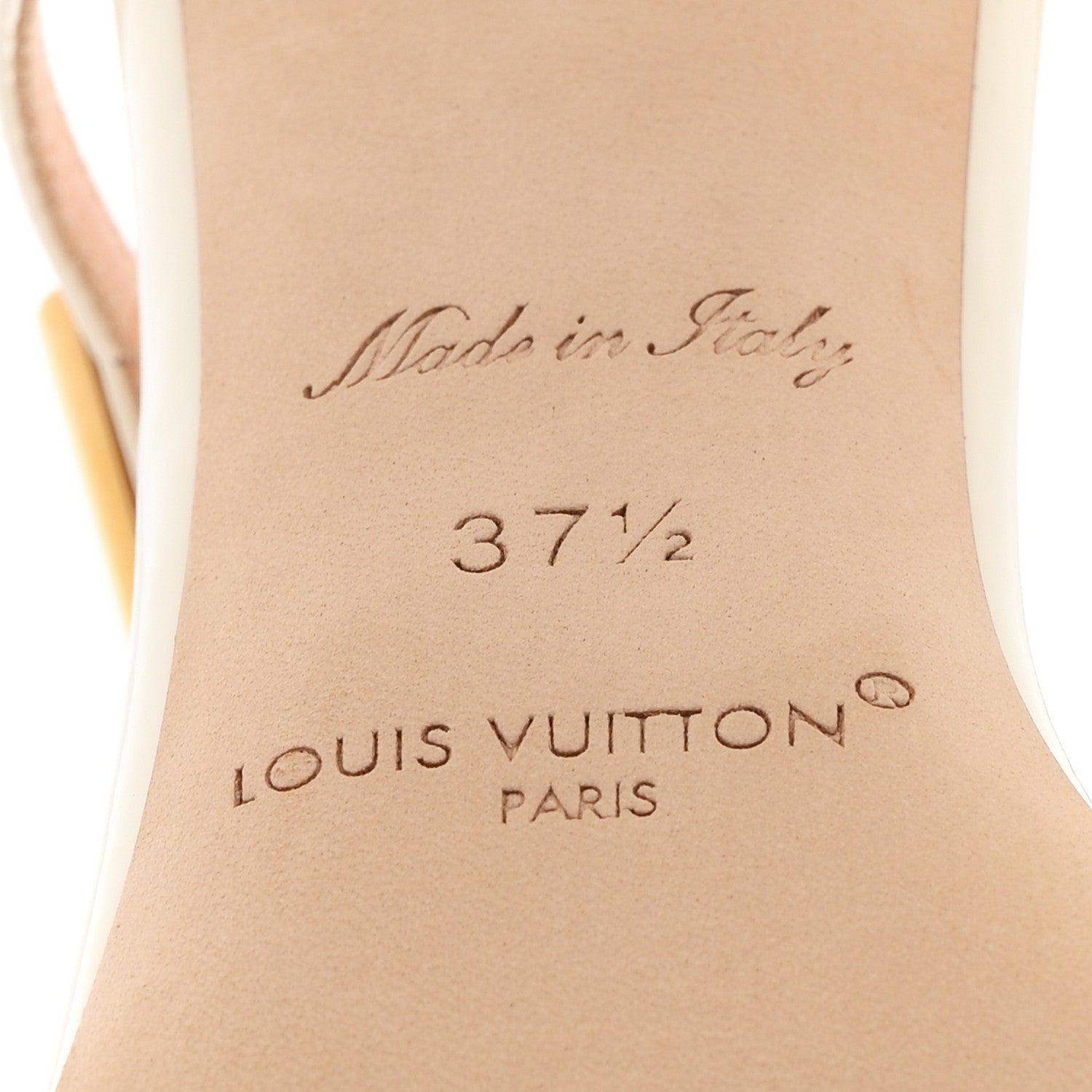 Louis Vuitton Patent Calfskin Blossom Sandals 37.5 White 7 of 9