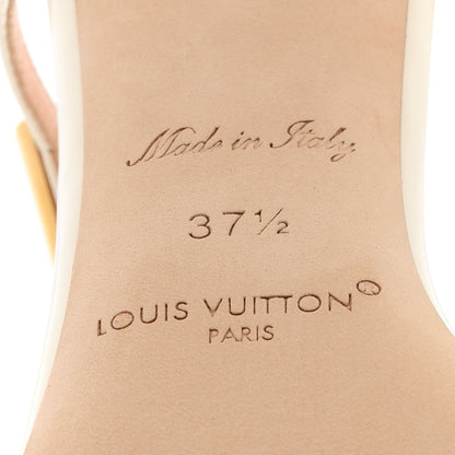 Louis Vuitton Patent Calfskin Blossom Sandals 37.5 White 7 of 9