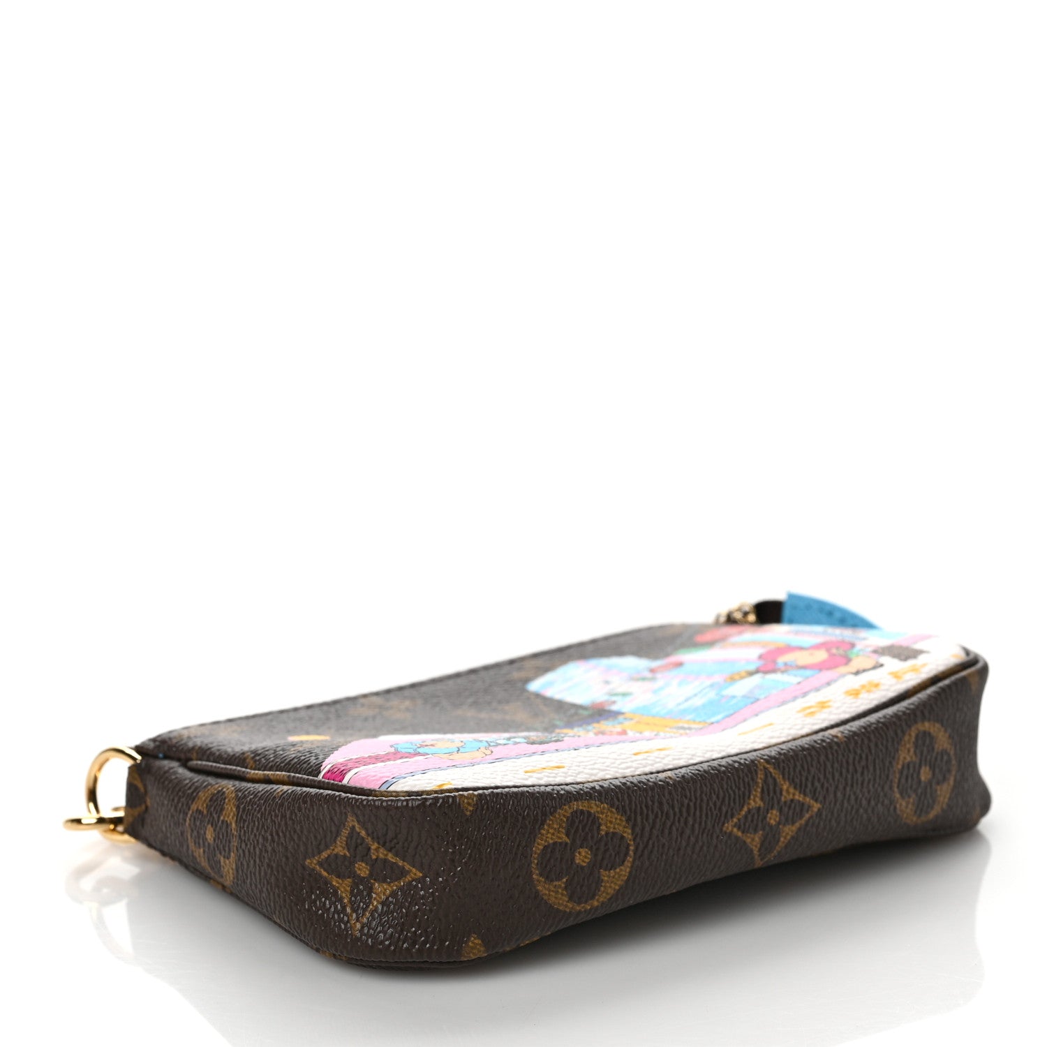 Louis Vuitton Monogram 2022 Christmas Animation Toyko Mini Pochette Accessories Blue 3 of 5