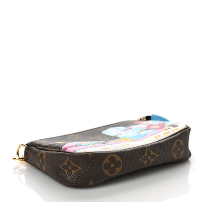 Louis Vuitton Monogram 2022 Christmas Animation Toyko Mini Pochette Accessories Blue 3 of 5