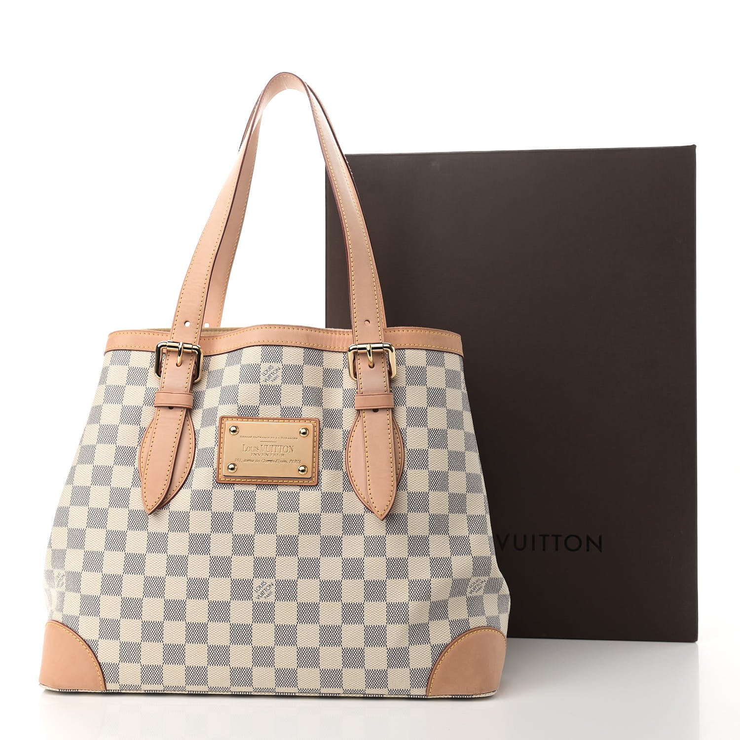 Louis Vuitton Damier Azur Hampstead MM 10 of 10