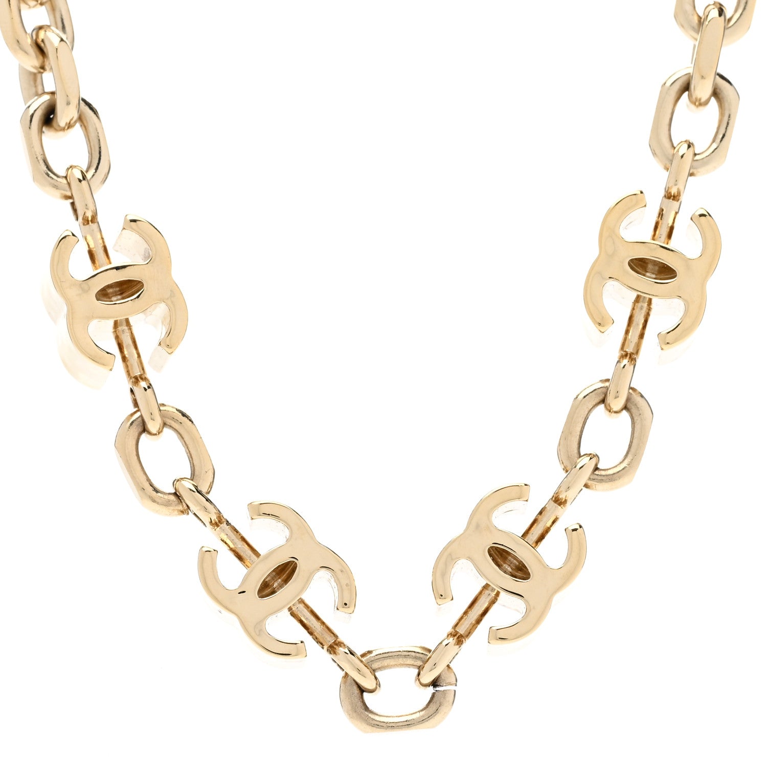 Chanel Metal CC Short Necklace Gold 4 of 6