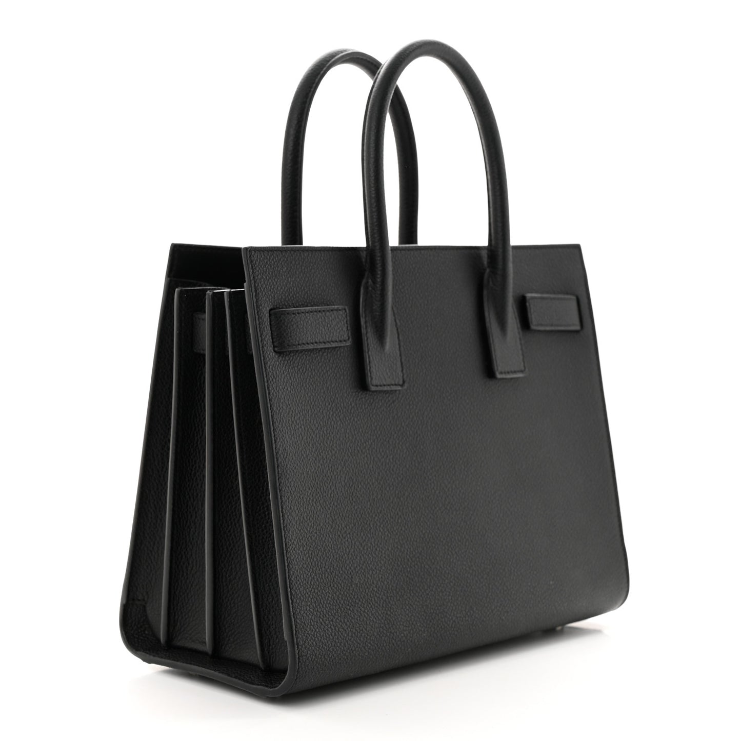 Grained Calfskin Baby Sac De Jour Black