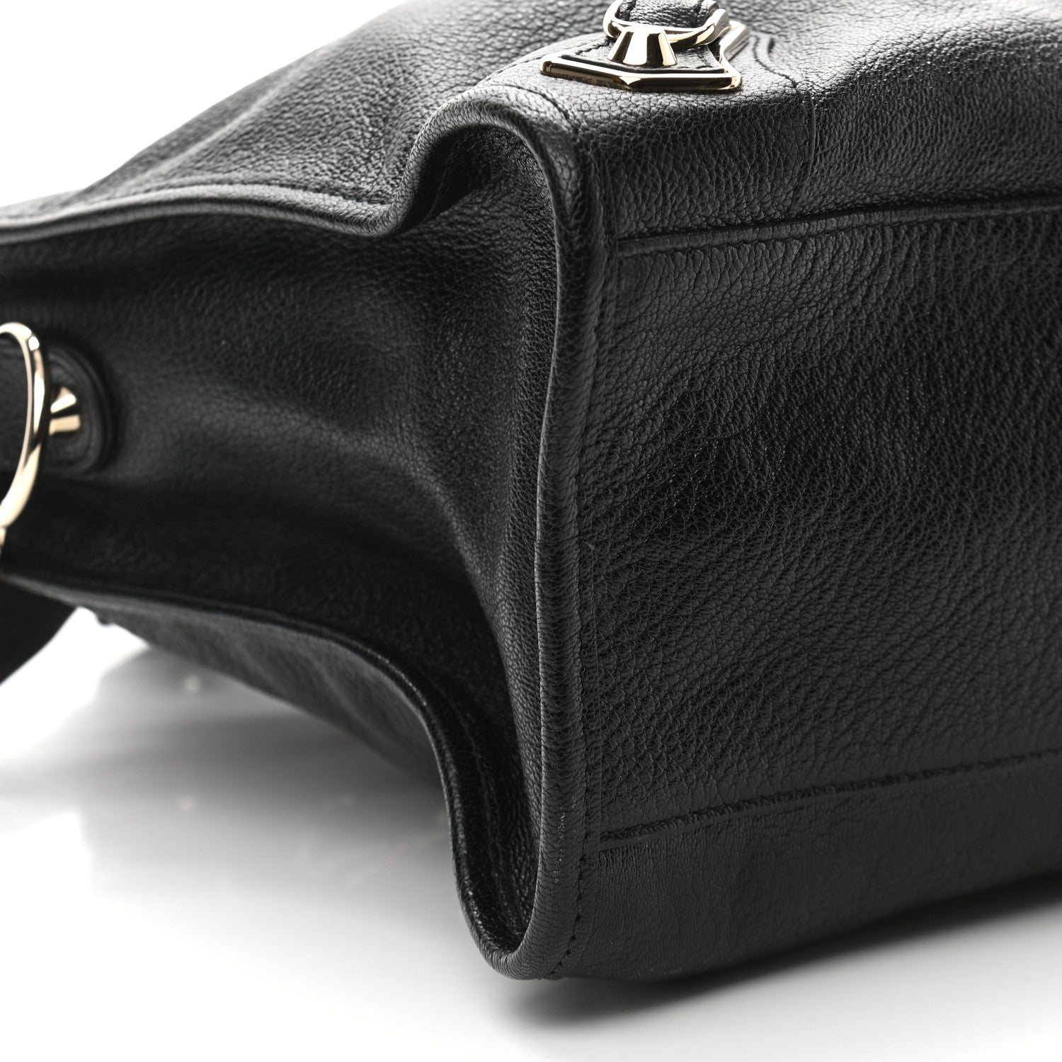 Balenciaga Chevre Gold Metallic Edge Hardware City Black 9 of 10