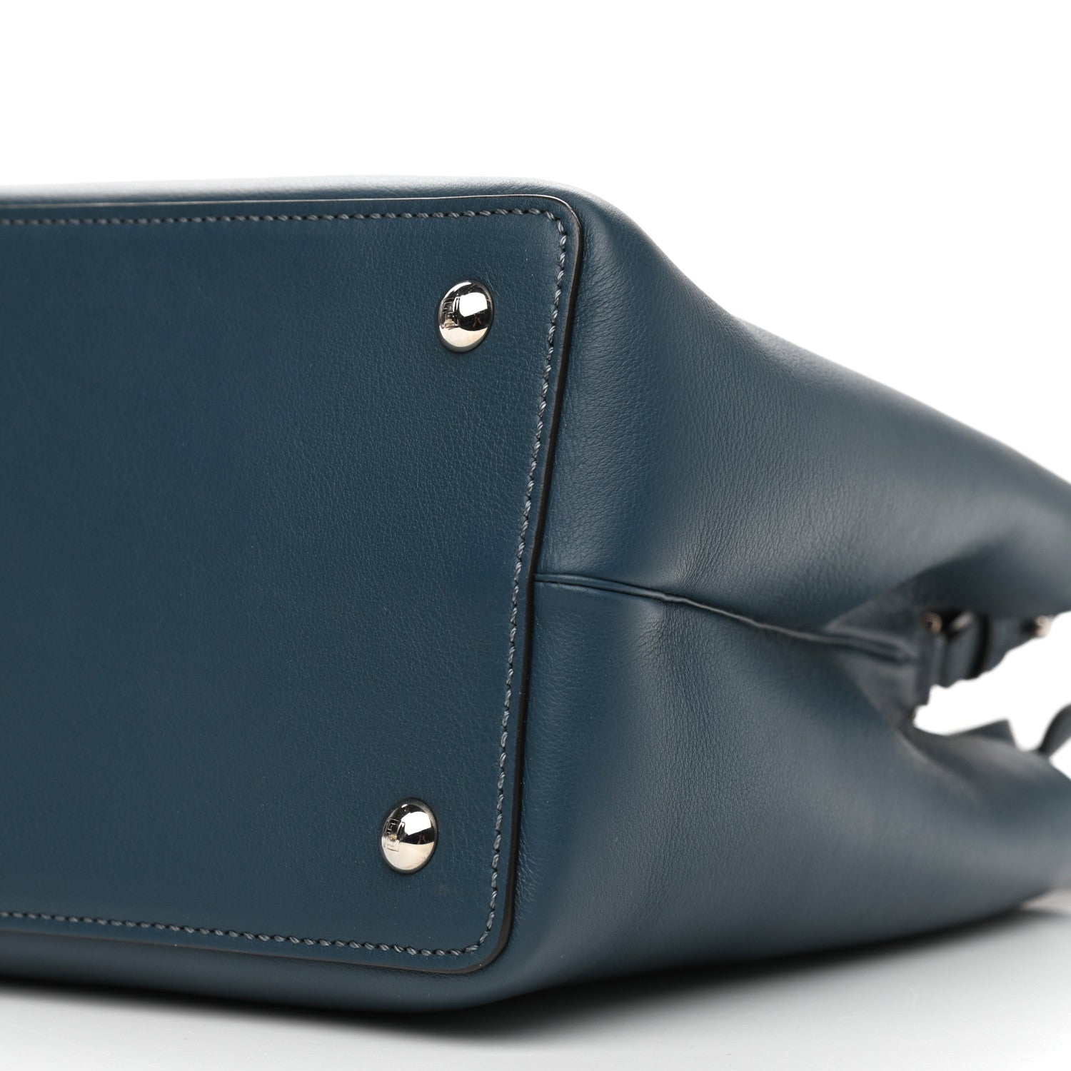 Fendi Vitello Dolce Century Petite 2Jours Tote Pavone Albicocca 10 of 11