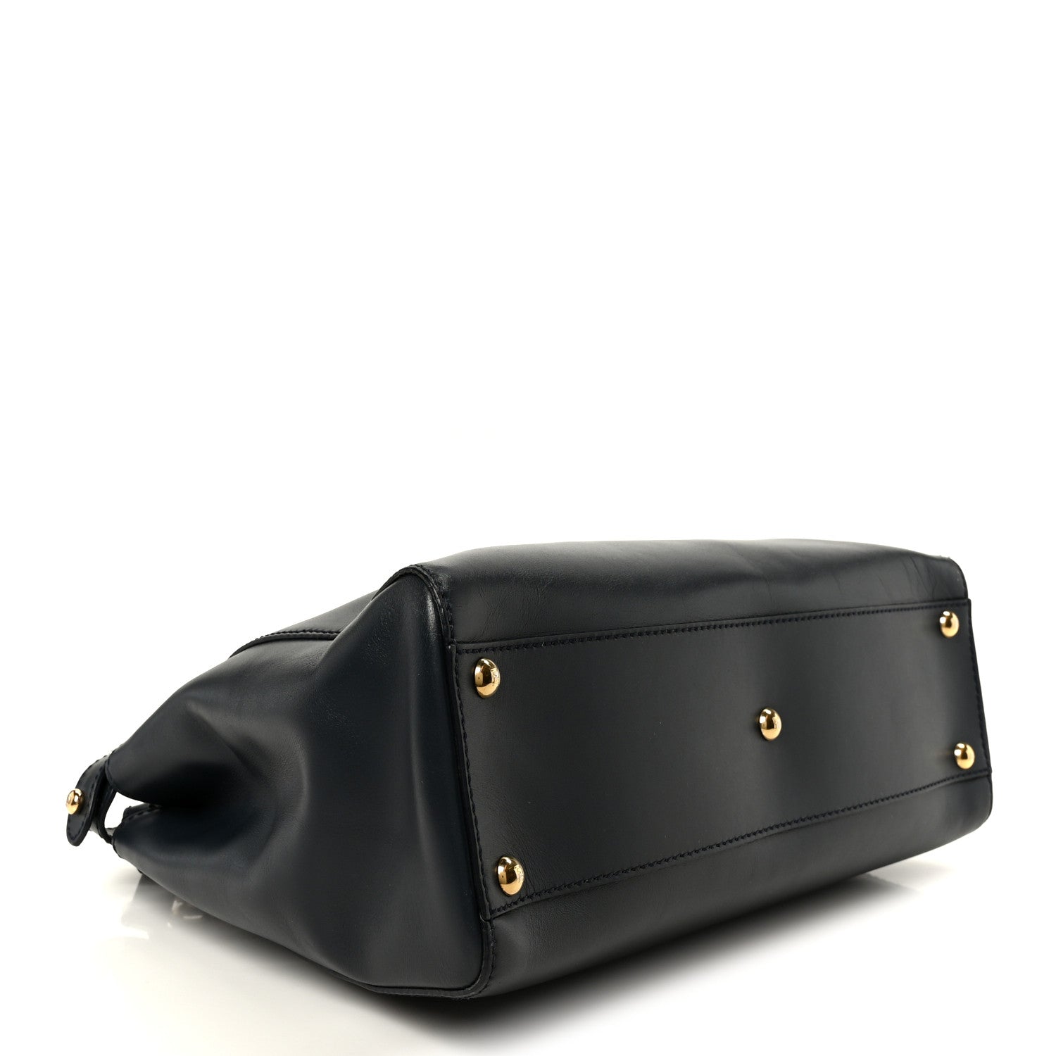 Fendi Vitello Morgan Shiny Nappa Medium Peekaboo Iconic Satchel Lavagna Lago 4 of 12