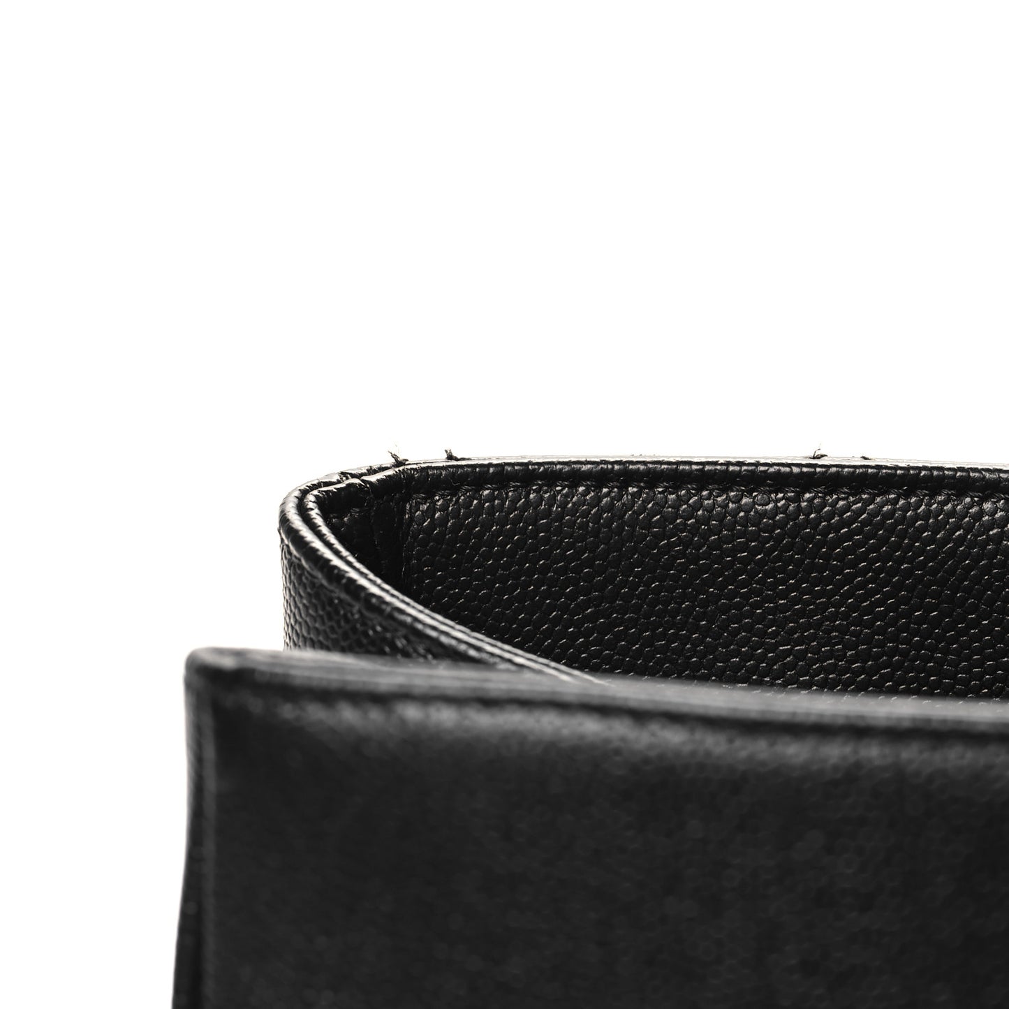 Caviar Quilted Large Business Affinity Shopping Bag Black