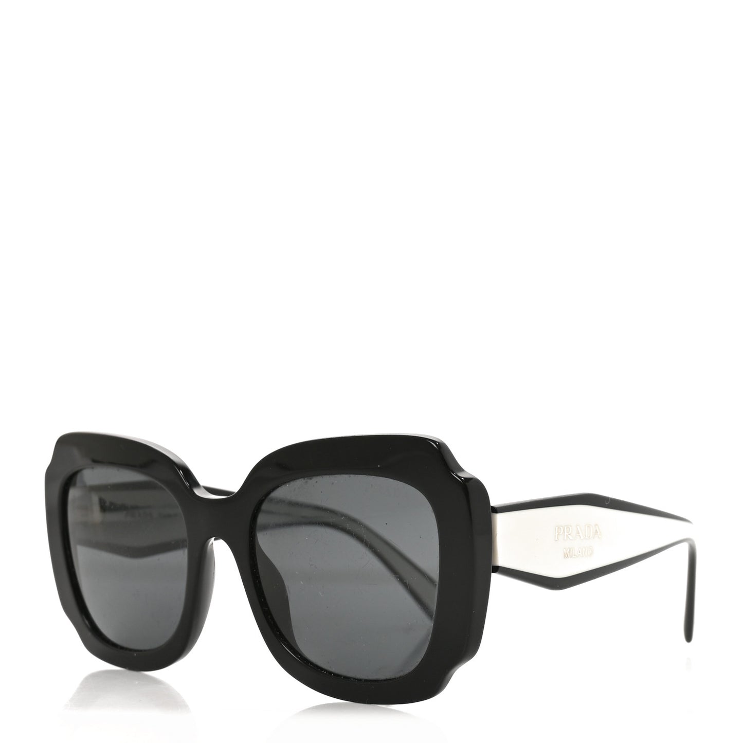 Acetate Square Sunglasses SPR 16Y White Dark Grey