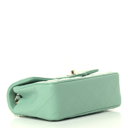 Chanel Lambskin Quilted Mini Rectangular Flap Green 4 of 12