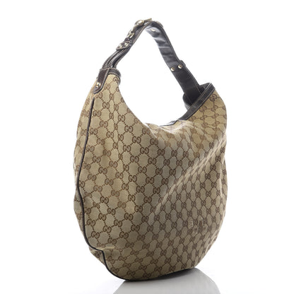 Gucci Monogram Large Wave Hobo Dark Brown 3 of 15
