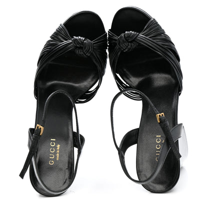 Gucci Malaga Kid Allie Platform Sandals 37 Black 2 of 13