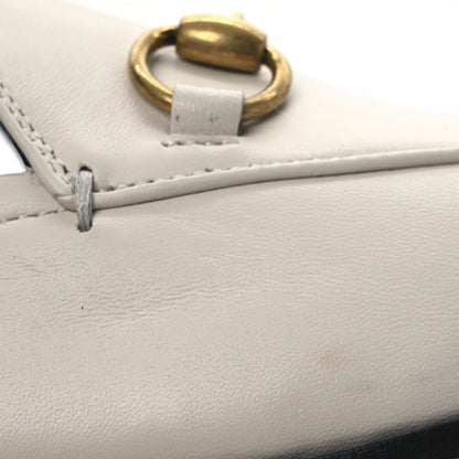 Gucci Lambskin Womens Brixton Horsebit Loafers 35 Mystic White 12 of 13