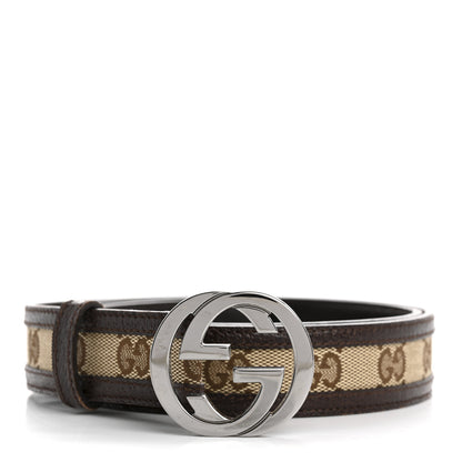 Gucci Monogram Interlocking G 90 36 Belt Dark Brown 1 of 7