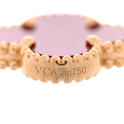 Van Cleef & Arpels 18K Yellow Gold Carnelian 5 Motifs Vintage Alhambra Bracelet 6 of 8