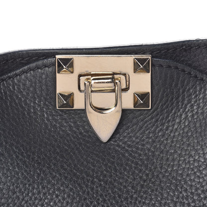Valentino Garavani Pebbled Calfskin Small Rockstud Flip-Lock Messenger Bag Black 15 of 15