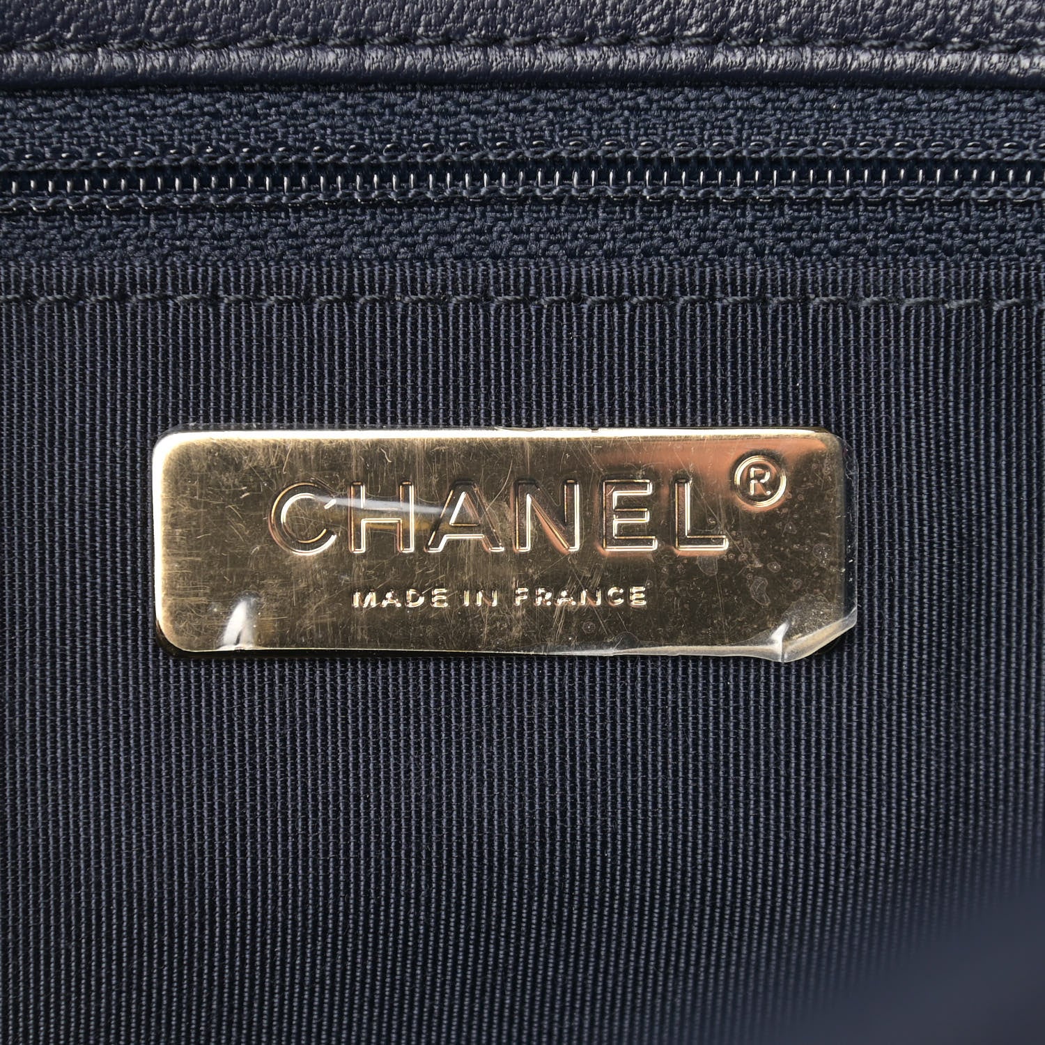 Chanel Goatskin Quilted Large Chanel 19 Flap Navy Blue 6 of 10