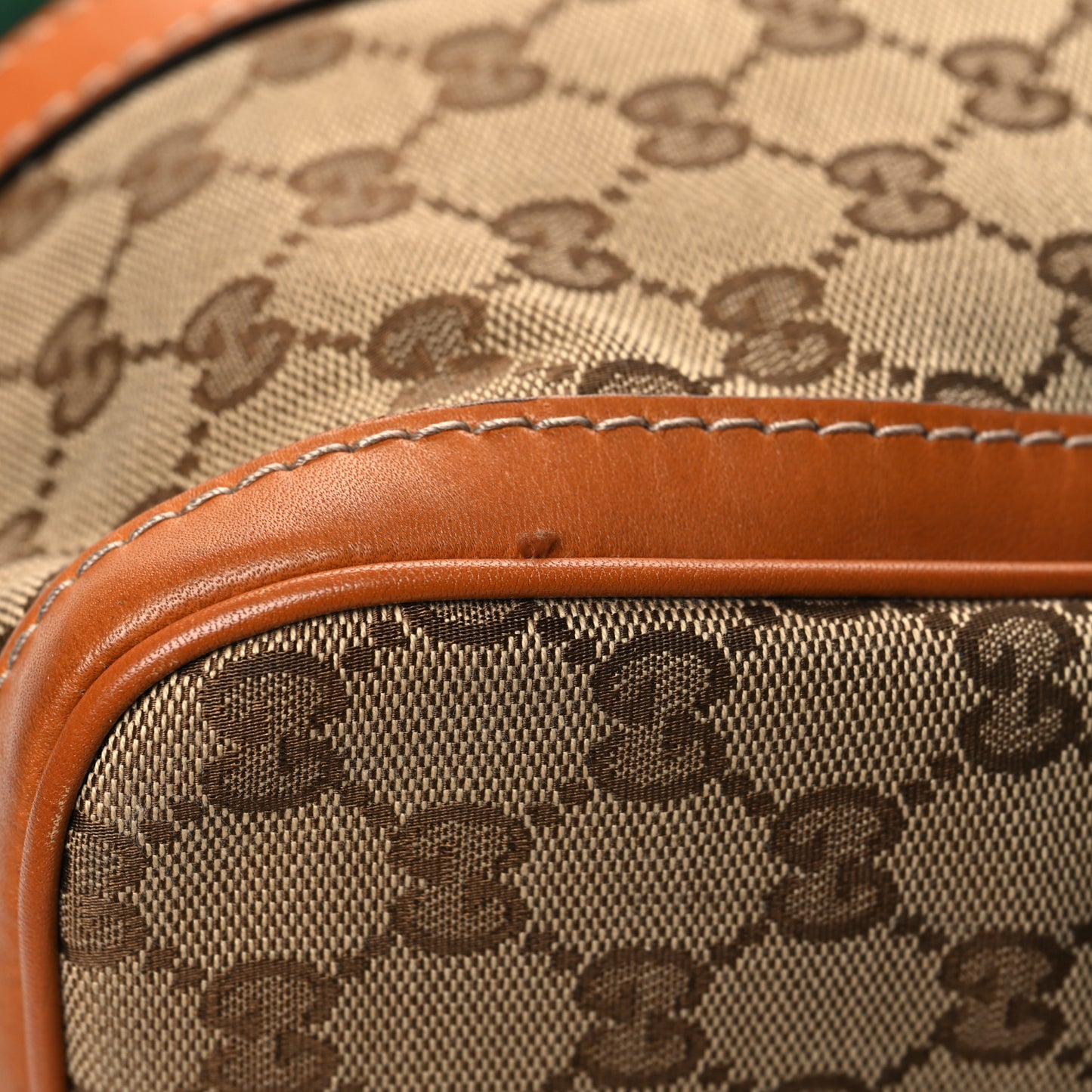 Monogram Vintage Web Medium Boston Tan Tan