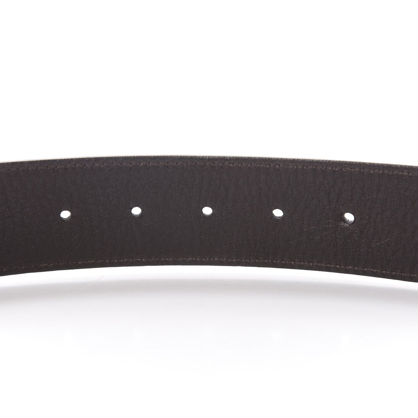 Glazed Fabric Calfskin FF 1974 Reversible Plaque Belt Mogano Panna