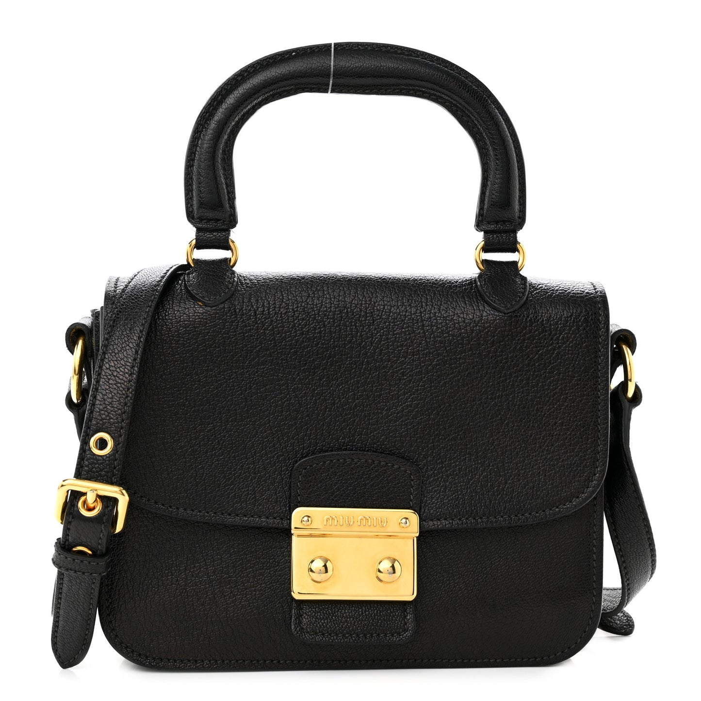 Goatskin Madras Small Crossbody Bag Black