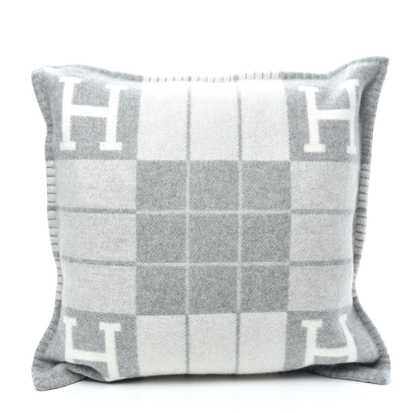 Wool Cashmere Avalon III Pillow PM Ecru Gris Clair