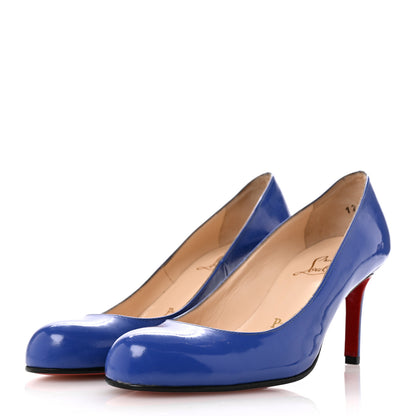 Christian Louboutin Shiny Nappa Simple 85 Pumps 35 Blue 4 of 10