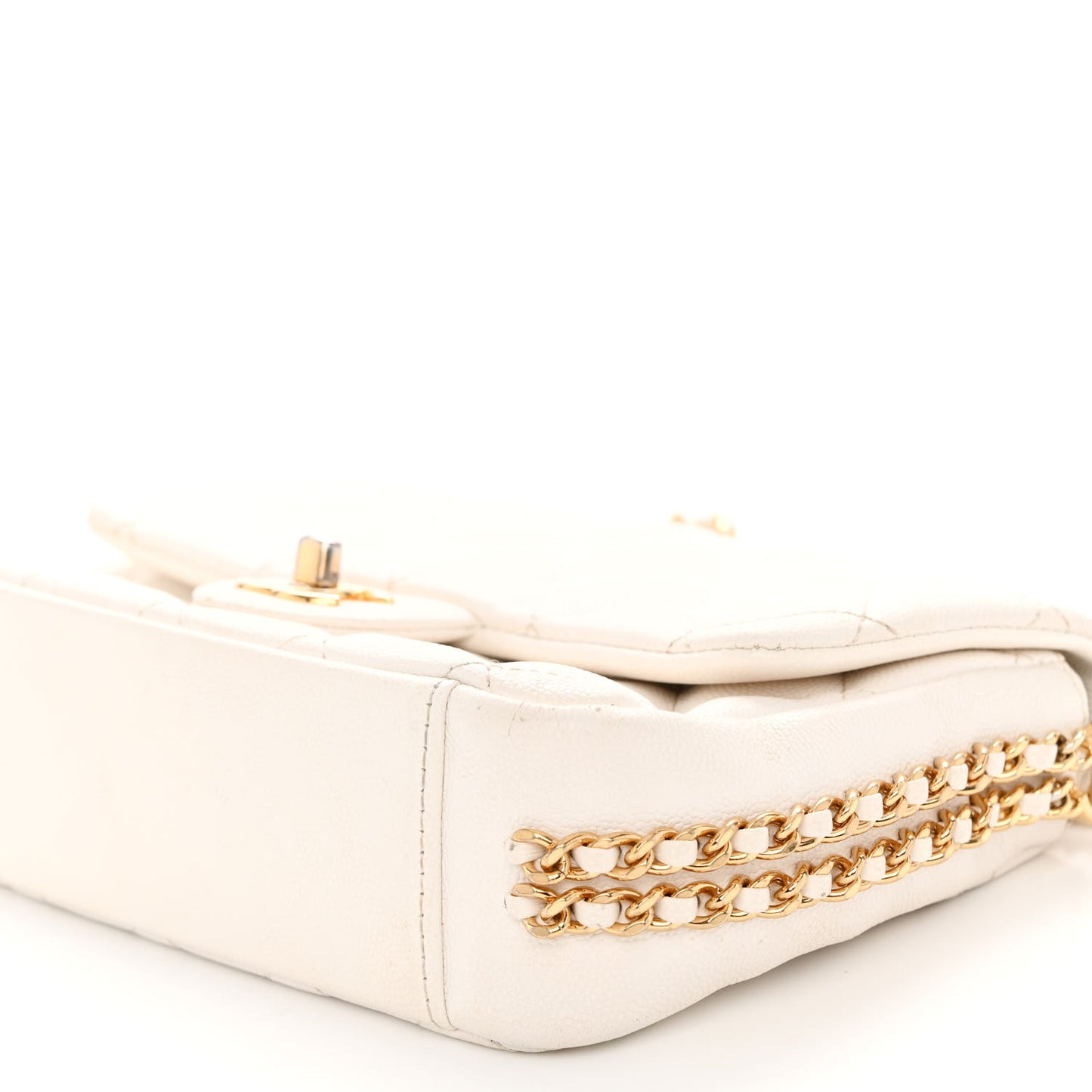 Caviar Quilted Mini CC You Flap White