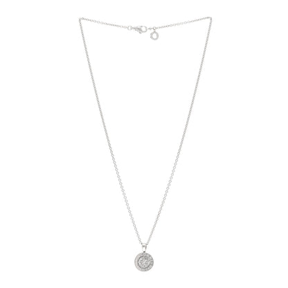 Bulgari 18K White Gold Diamond BVLGARI BVLGARI Pave Pendant Necklace 3 of 4