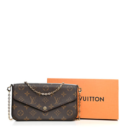 Louis Vuitton Monogram Pochette Felicie Chain Wallet Fuchsia 10 of 11
