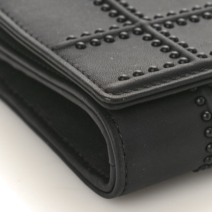 Christian Dior Ultra Matte Calfskin Studded Diorama Croisiere Chain Wallet Black 9 of 11