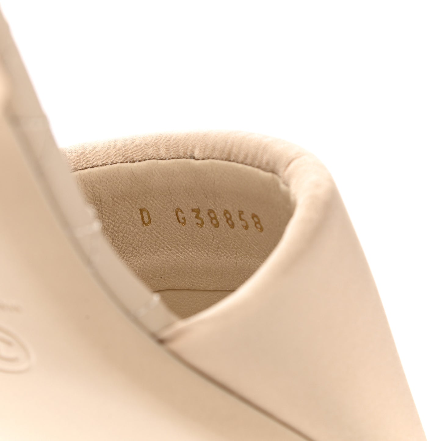 Satin Mule Sandals 37 Beige