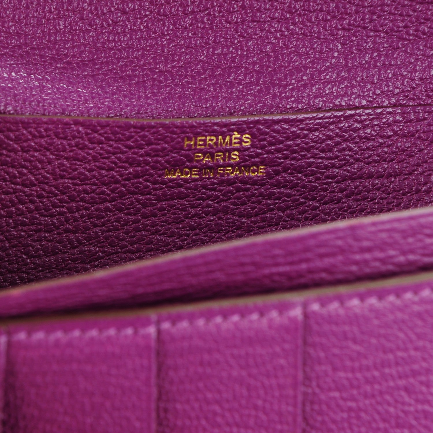 Hermes Chevre Mysore Bearn Tri-Fold Wallet Anemone 6 of 7