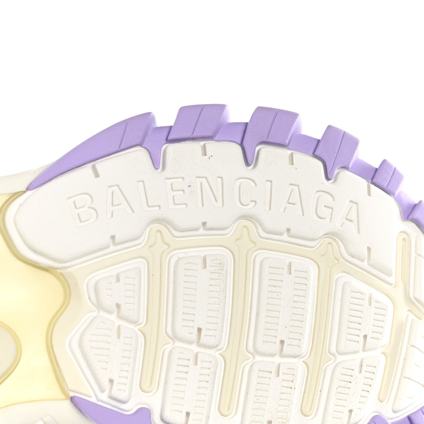 Rubber Mesh Tri-Color Womens Track.2 Open Sneakers 36 Lilac Beige Light Grey