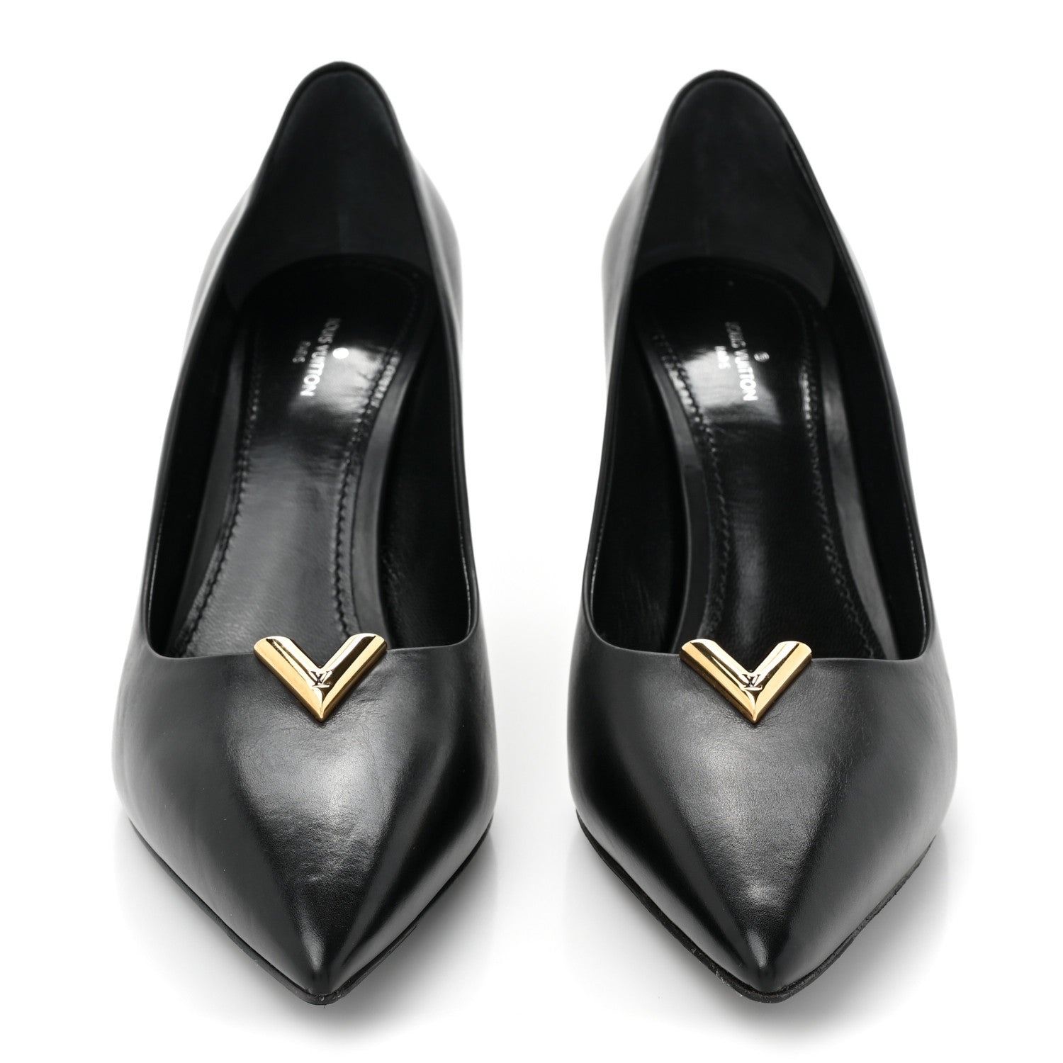 Louis Vuitton Calfskin Heartbreaker Pumps 39.5 Black 2 of 10