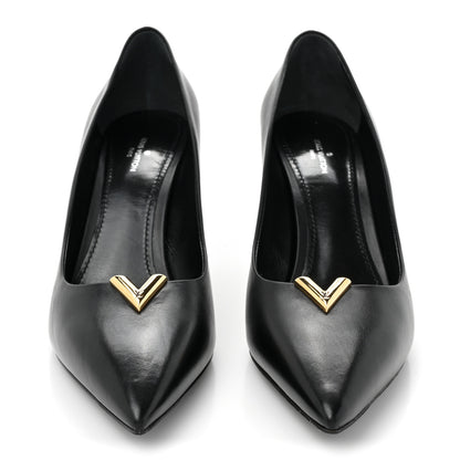 Louis Vuitton Calfskin Heartbreaker Pumps 39.5 Black 2 of 10