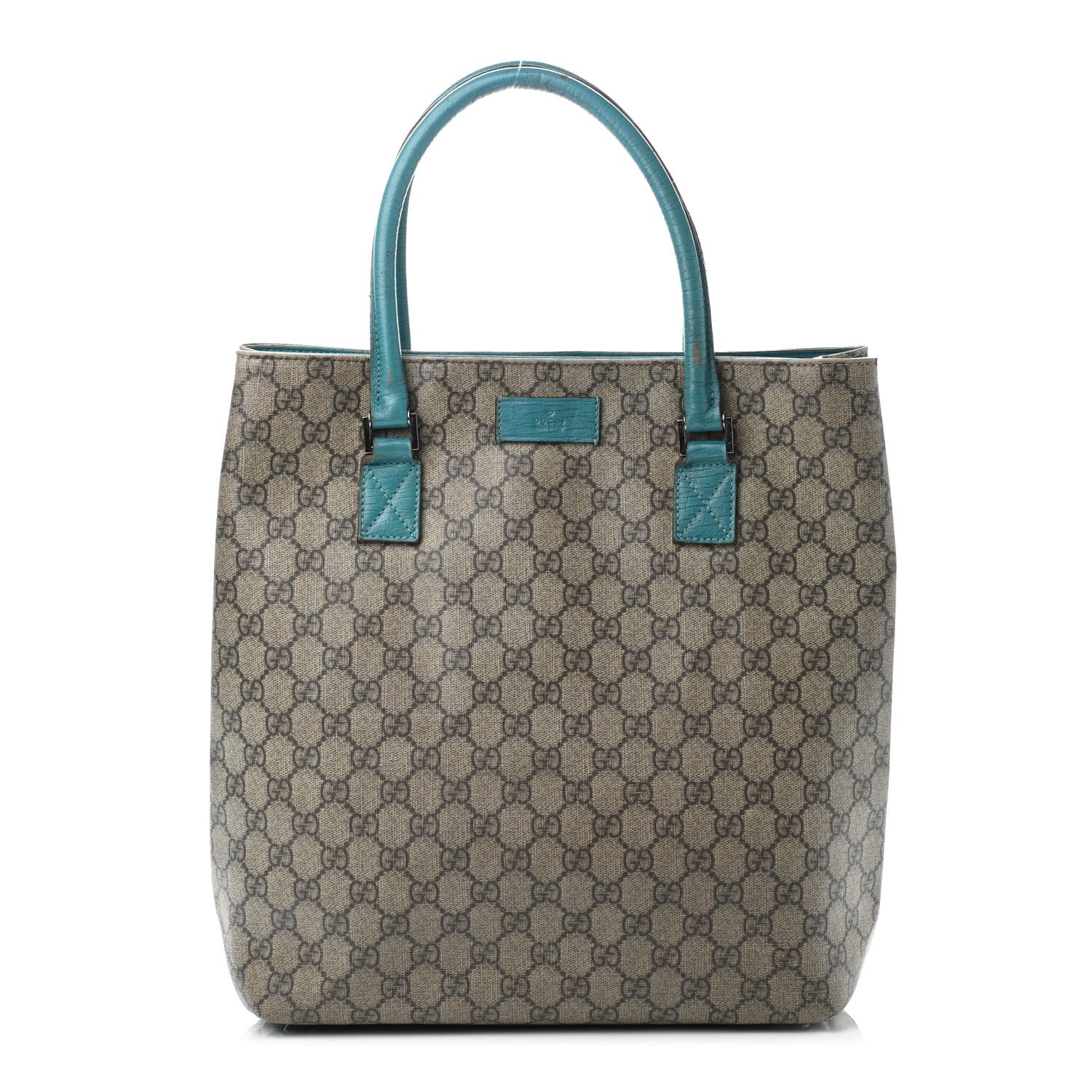 Gucci GG Plus Monogram Small Vertical Tote Turquoise 1 of 4
