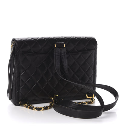 Chanel Lambskin Quilted Backpack Black 2 of 12