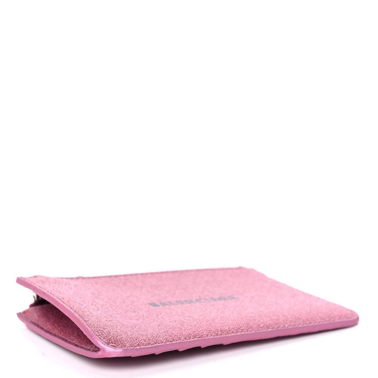 Sparkling Fabric Logo Large Cash Long Coin Card Holder Sweet Pink Black