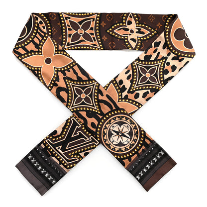 Louis Vuitton Silk Monogram LV World Bandeau Brown 1 of 3
