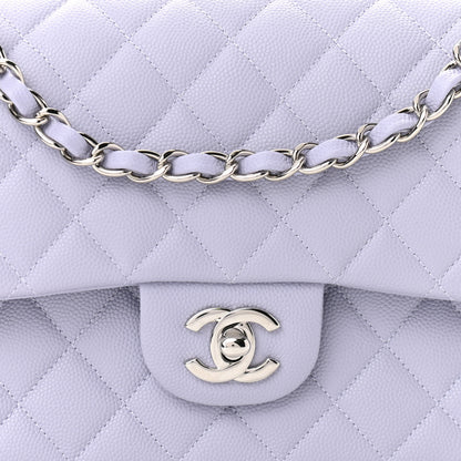 Chanel Caviar Quilted Medium Double Flap Light Purple 8 of 10