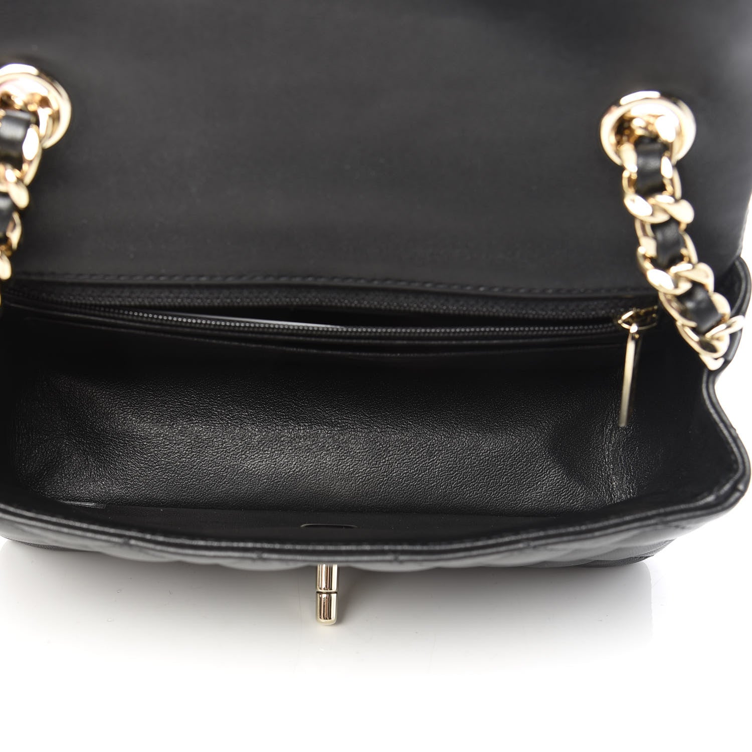 Chanel Lambskin Quilted Mini Coco Charms Rectangular Flap Black 5 of 11