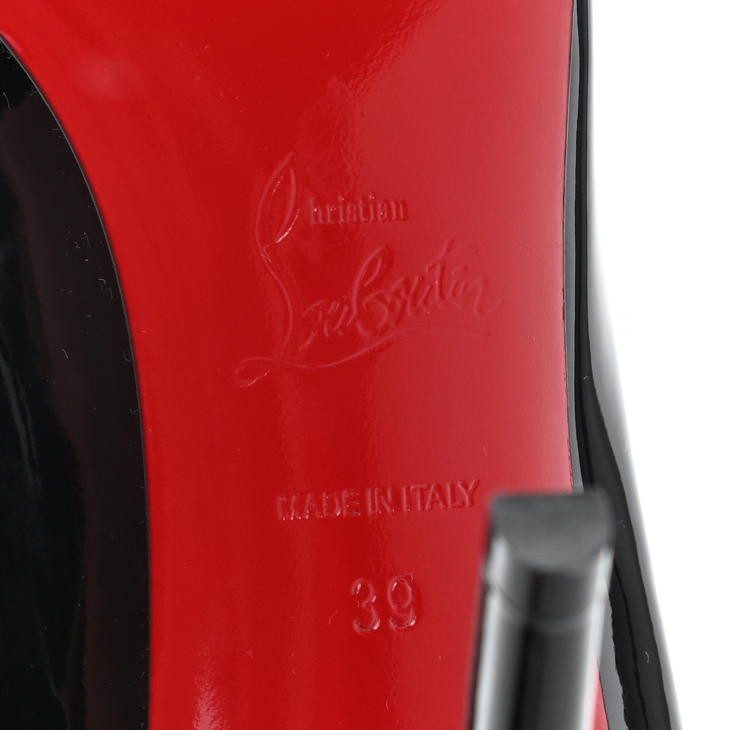Christian Louboutin Patent Calfskin Pigalle 100 Pumps 39 Black 7 of 7