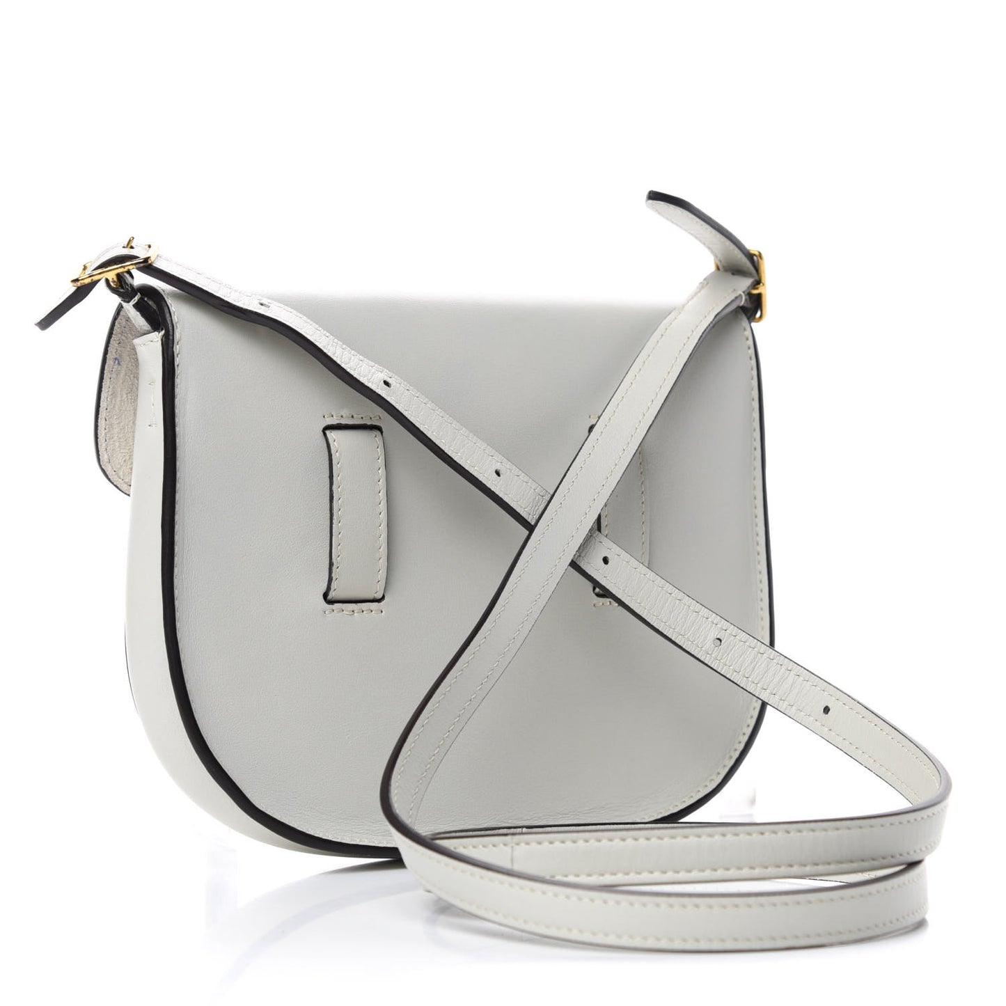 Smooth Calfskin Mini Symmetrical Bag White