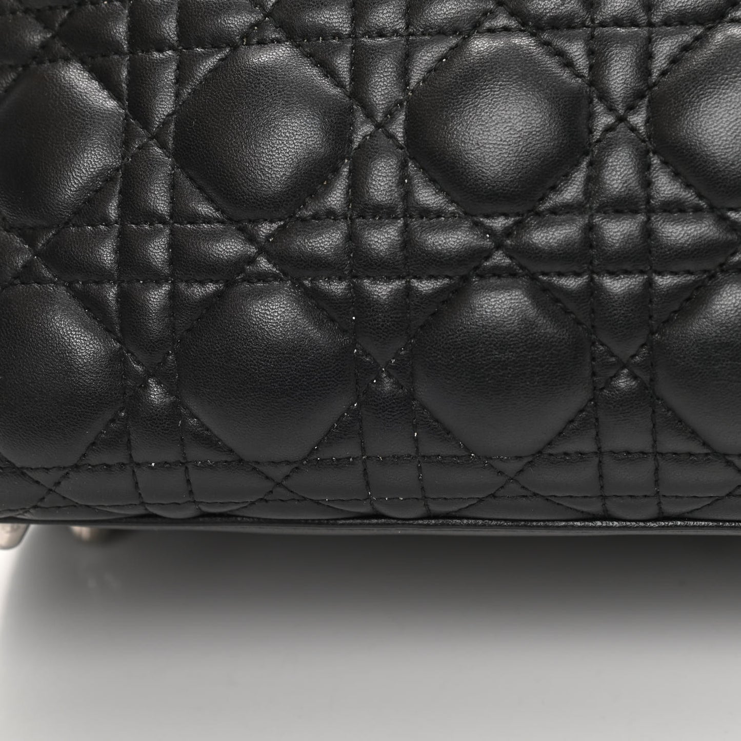 Lambskin Cannage Large Lady Dior Black